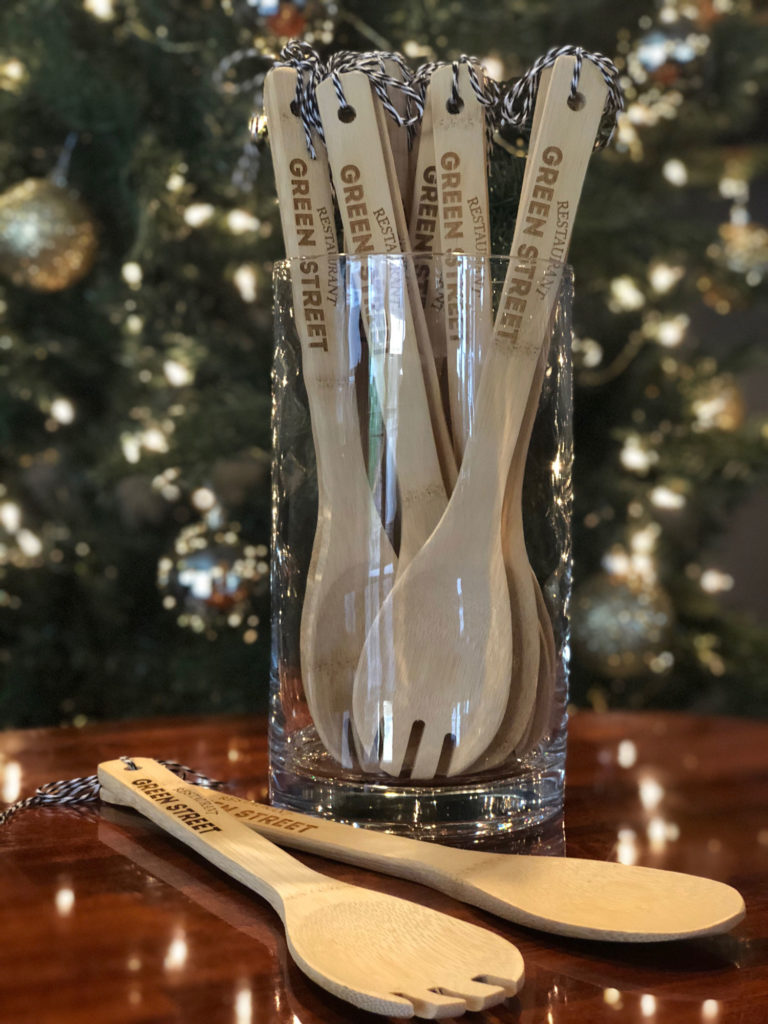 Wood Salad Utensil Set Green Street RestaurantGreen Street Restaurant